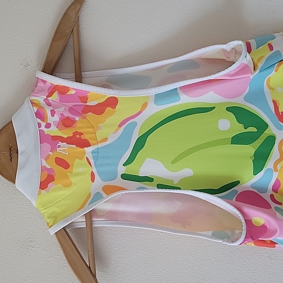 Allie Burke Floral Print Flounce 1/4 Zip Golf Dress Short Size SMALL - Picture 7 of 7